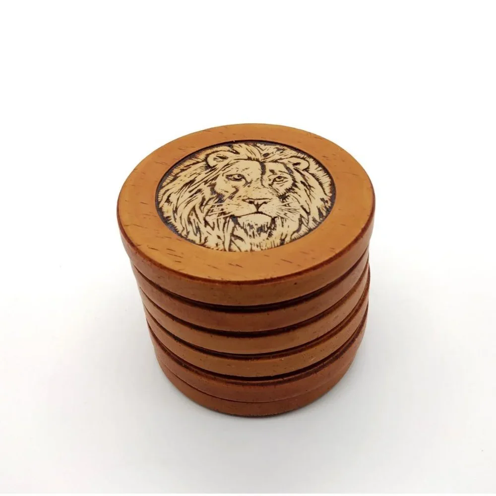 6 Piece Coaster Set Safari Animals by A Taste of Africa